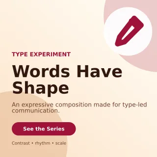 Aurora Typography Poster Social Post — editable white graphic design template, instagram post