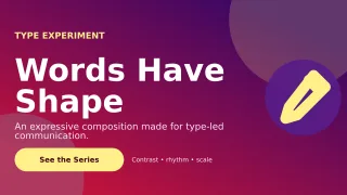 Aurora Typography Poster Wide Ad — editable purple graphic design template, youtube thumbnail