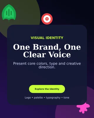 Botanical Brand Board Poster — editable black graphic design template, instagram portrait