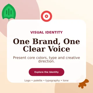 Botanical Brand Board Social Post — editable white graphic design template, instagram post