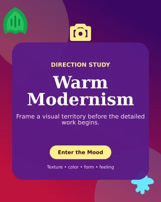 Botanical Creative Moodboard Poster — editable purple graphic design template, instagram portrait
