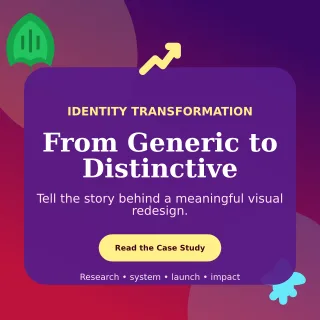 Botanical Design Case Study Social Post — editable purple graphic design template, instagram post