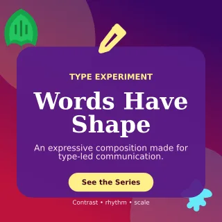 Botanical Typography Poster Social Post — editable purple graphic design template, instagram post