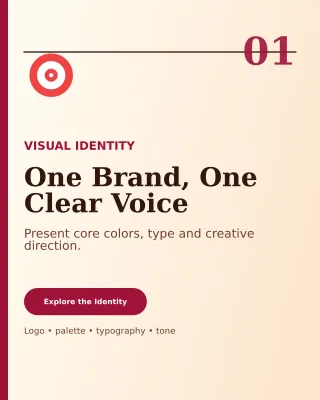 Editorial Brand Board Poster — editable white graphic design template, instagram portrait