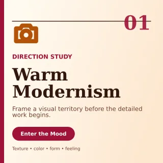 Editorial Creative Moodboard Social Post — editable white graphic design template, instagram post