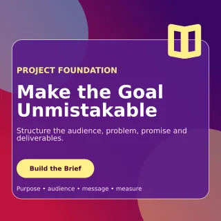 Glass Creative Brief Social Post — editable purple graphic design template, instagram post