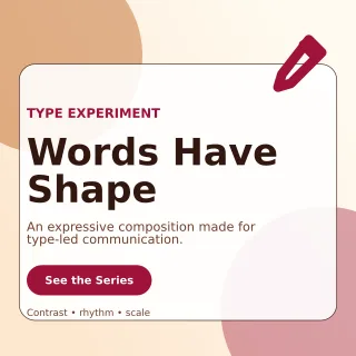 Glass Typography Poster Social Post — editable white graphic design template, instagram post