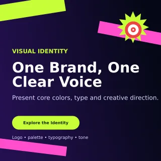 Kinetic Brand Board Social Post — editable black graphic design template, instagram post