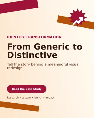 Kinetic Design Case Study Poster — editable white graphic design template, instagram portrait
