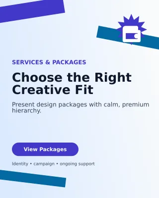 Kinetic Design Pricing Guide Poster — editable white graphic design template, instagram portrait