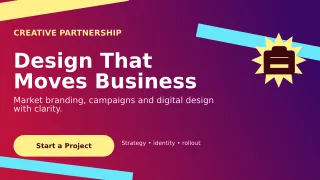 Kinetic Design Services Wide Ad — editable purple graphic design template, youtube thumbnail