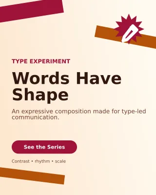 Kinetic Typography Poster Poster — editable white graphic design template, instagram portrait