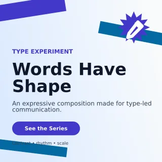 Kinetic Typography Poster Social Post — editable white graphic design template, instagram post