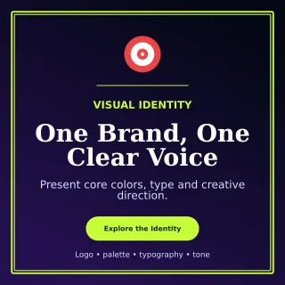Luxe Brand Board Social Post — editable black graphic design template, instagram post