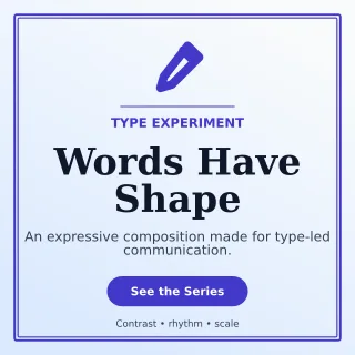 Luxe Typography Poster Social Post — editable white graphic design template, instagram post