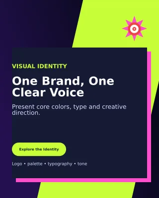 Neo Brand Board Poster — editable black graphic design template, instagram portrait