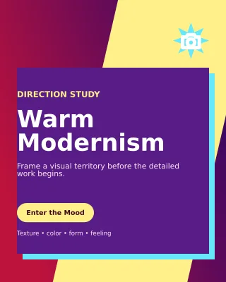 Neo Creative Moodboard Poster — editable purple graphic design template, instagram portrait