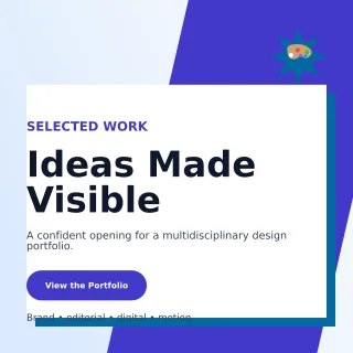 Neo Design Portfolio Cover Social Post — editable white graphic design template, instagram post