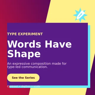 Neo Typography Poster Social Post — editable purple graphic design template, instagram post