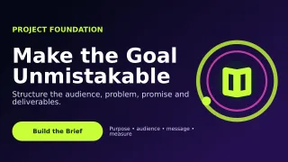 Orbit Creative Brief Wide Ad — editable black graphic design template, youtube thumbnail