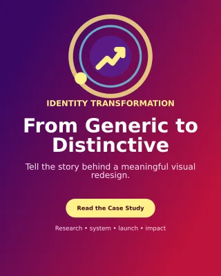 Orbit Design Case Study Poster — editable purple graphic design template, instagram portrait