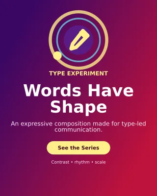 Orbit Typography Poster Poster — editable purple graphic design template, instagram portrait