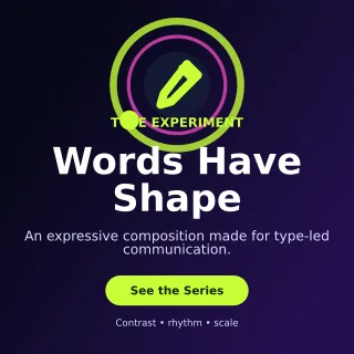 Orbit Typography Poster Social Post — editable black graphic design template, instagram post
