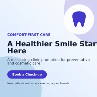 Aurora Dental Clinic Social Post — editable white health and fitness template, instagram post
