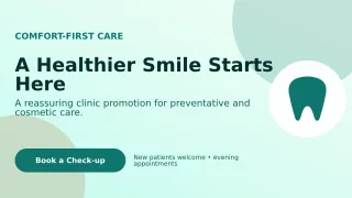 Aurora Dental Clinic Wide Ad — editable white health and fitness template, youtube thumbnail