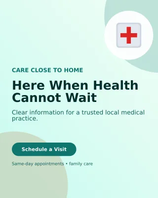 Aurora Medical Clinic Poster — editable white health and fitness template, instagram portrait