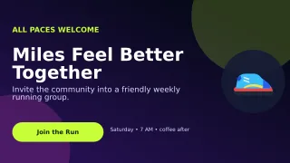 Aurora Run Club Wide Ad — editable black health and fitness template, youtube thumbnail