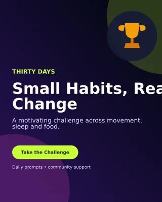 Aurora Wellness Challenge Poster — editable black health and fitness template, instagram portrait