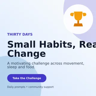 Aurora Wellness Challenge Social Post — editable white health and fitness template, instagram post