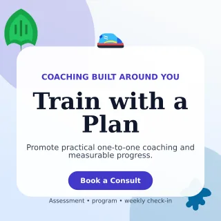 Botanical Personal Trainer Social Post — editable white health and fitness template, instagram post