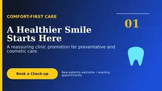 Editorial Dental Clinic Wide Ad — editable blue health and fitness template, youtube thumbnail