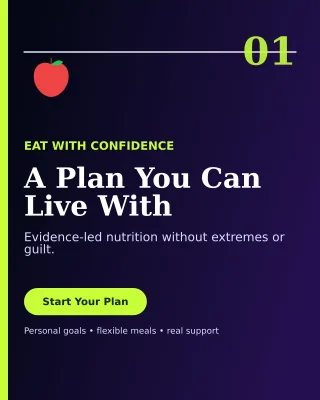 Editorial Nutrition Coaching Poster — editable black health and fitness template, instagram portrait