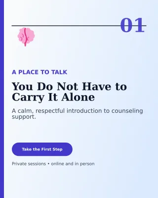 Editorial Therapy Practice Poster — editable white health and fitness template, instagram portrait