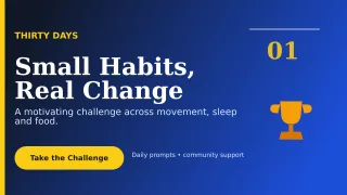 Editorial Wellness Challenge Wide Ad — editable blue health and fitness template, youtube thumbnail