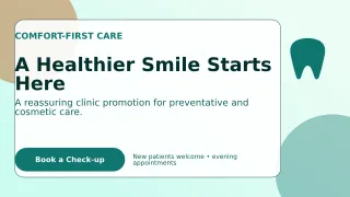 Glass Dental Clinic Wide Ad — editable white health and fitness template, youtube thumbnail