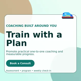 Glass Personal Trainer Social Post — editable white health and fitness template, instagram post