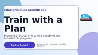 Glass Personal Trainer Wide Ad — editable white health and fitness template, youtube thumbnail