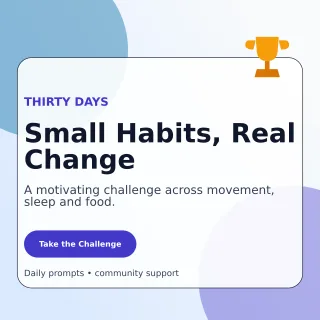 Glass Wellness Challenge Social Post — editable white health and fitness template, instagram post