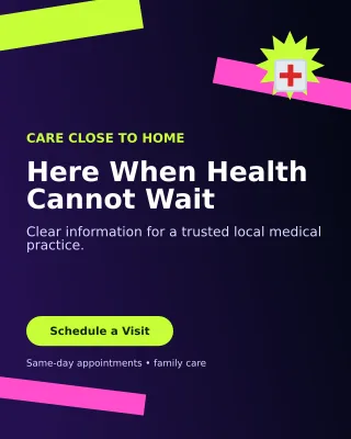 Kinetic Medical Clinic Poster — editable black health and fitness template, instagram portrait