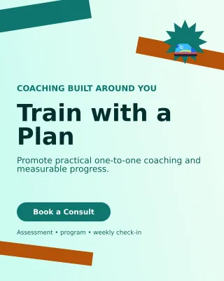 Kinetic Personal Trainer Poster — editable white health and fitness template, instagram portrait