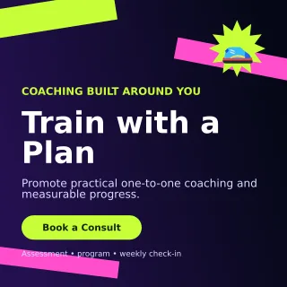 Kinetic Personal Trainer Social Post — editable black health and fitness template, instagram post
