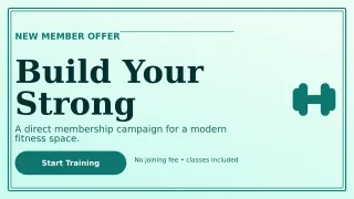 Luxe Gym Membership Wide Ad — editable white health and fitness template, youtube thumbnail