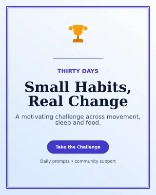 Luxe Wellness Challenge Poster — editable white health and fitness template, instagram portrait