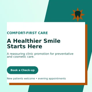 Neo Dental Clinic Social Post — editable white health and fitness template, instagram post