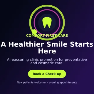 Orbit Dental Clinic Social Post — editable black health and fitness template, instagram post