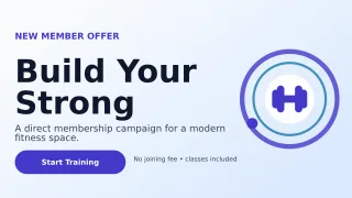 Orbit Gym Membership Wide Ad — editable white health and fitness template, youtube thumbnail